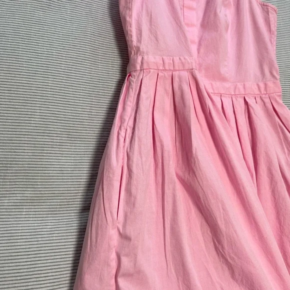 Ann Taylor Fit & Flare Powder Pink Shirtdress - Picture 11 of 11